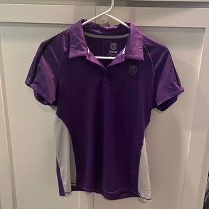 Purple k-Swiss tennis shirt
